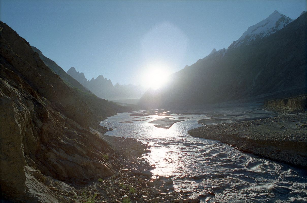 26 Sunrise Over The Baltoro Glacier And Braldu River From Just Before Paiju